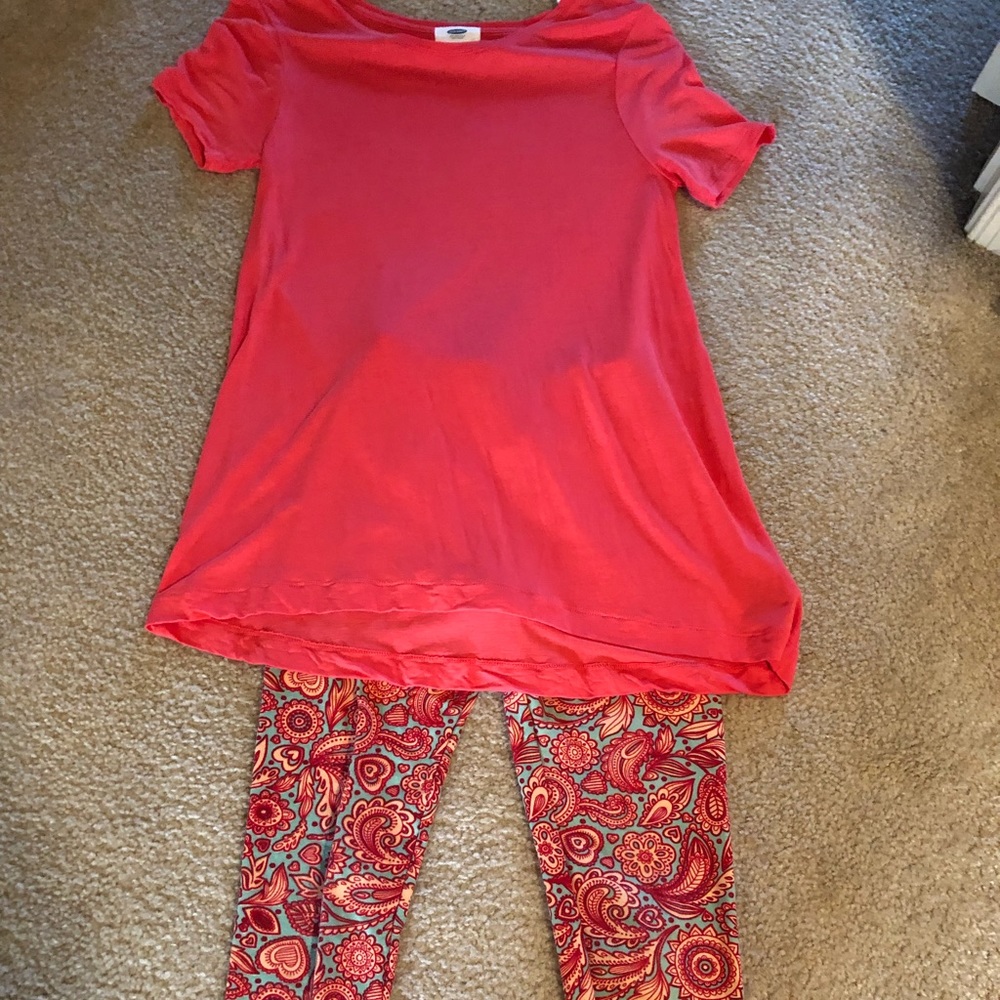Lularoe tween leggings and top